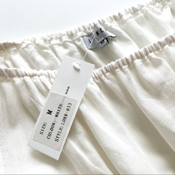 Lioness White Linen-Blend Ruffle 'Cuban' Dress M - Picture 6 of 15